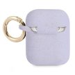 Guess GUA2SGGEU AirPods 1/2 cover Silicone Glitter tok, lila