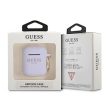 Guess GUA2SGGEU AirPods 1/2 cover Silicone Glitter tok, lila