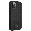 Mercedes MEHCP12LSPSBK iPhone 12 Pro Max 6,7" Leather Quilted Embossed tok, fekete