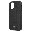 Mercedes MEHCP12LSPSBK iPhone 12 Pro Max 6,7" Leather Quilted Embossed tok, fekete