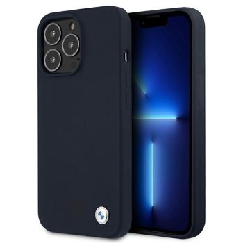   BMW BMHCP13XSILNA iPhone 13 Pro Max 6,7" hardcase Silicone Signature tok, sötétkék