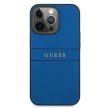 Guess GUHCP13XPSASBBL iPhone 13 Pro Max 6,7" Saffiano Strap tok, sötétkék