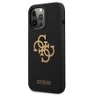 Guess GUHCP13XLS4GGBK iPhone 13 Pro Max 6,7" Silicone 4G Logo tok, fekete
