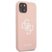 Guess GUHCP13MLS4GWPI iPhone 13 / 14 / 15 6.1" Silicone 4G Logo tok, rózsaszín
