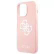 Guess GUHCP13LLS4GWPI iPhone 13 Pro / 13 6.1" Silicone 4G Logo tok, rózsaszín