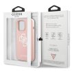Guess GUHCP13XLS4GWPI iPhone 13 Pro Max 6,7" hard case Silicone 4G Logo tok, rózsaszín