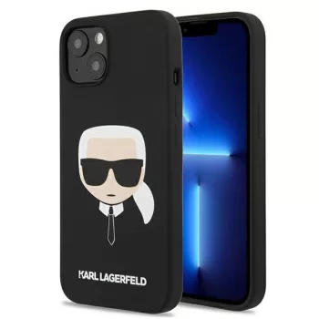   Karl Lagerfeld KLHCP13SSLKHBK iPhone 13 mini 5,4" Silicone Karl's Head tok, fekete