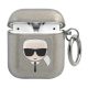 Karl Lagerfeld case Airpods 1/2 KLA2UKHGK Glitter Karl's Head tok, fekete
