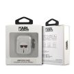 Karl Lagerfeld KLA2UKHGS AirPods 1/2 cover Glitter Karl's Head tok, ezüst