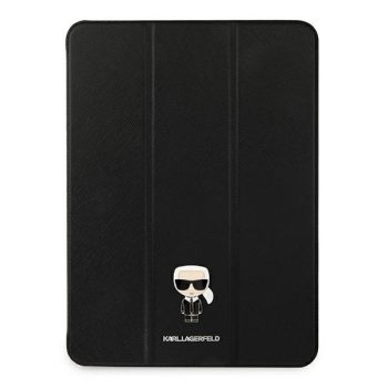   Karl Lagerfeld Saffiano Karl Iconic iPad Pro 2021 11" KLFC11OKMK, oldalra nyíló tok, fekete