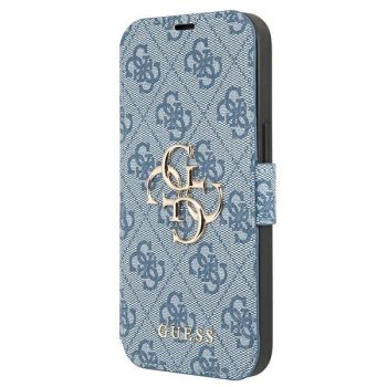   Guess GUBKP13L4GMGBL iPhone 13 Pro / 13 6,1" 4G Big Metal Logo oldalra nyíló könytok, kék