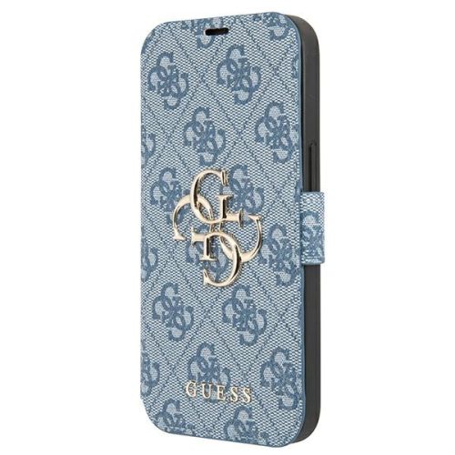 Guess GUBKP13L4GMGBL iPhone 13 Pro / 13 6,1" 4G Big Metal Logo oldalra nyíló könytok, kék