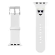 Karl Lagerfeld KLAWMSLCW Apple Watch 38/40/41mm fehér óraszíj Silicone Choupette Heads