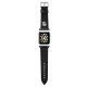 Karl Lagerfeld KLAWMOKHK Saffiano Karl Heads Apple Watch óraszíj 38/40/41mm, fekete