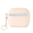 GUESS APPLE AirPods 3 GUA3LSCHSP (Silicone Charm Heart Collection) tok, rózsaszín