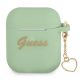 GUESS APPLE AirPods 1/2 GUA2LSCHSN (Silicone Charm Heart Collection) tok, zöld