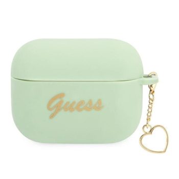   GUESS APPLE AirPods Pro GUAPLSCHSN (Silicone Charm Heart Collection) tok, zöld
