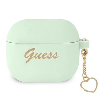   GUESS APPLE AirPods 3 GUA3LSCHSN (Silicone Charm Heart Collection) tok, zöld