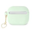 GUESS APPLE AirPods 3 GUA3LSCHSN (Silicone Charm Heart Collection) tok, zöld