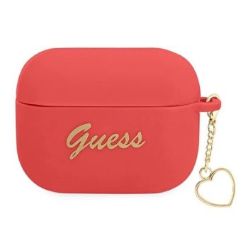   GUESS APPLE AirPods Pro GUAPLSCHSR (Silicone Charm Heart Collection) tok, piros