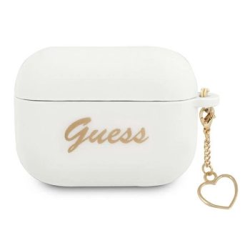  GUESS APPLE AirPods Pro GUAPLSCHSH (Silicone Charm Heart Collection) tok, fehér