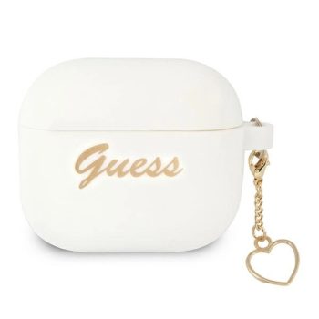   GUESS APPLE AirPods 3 GUA3LSCHSH (Silicone Charm Heart Collection) tok, fehér