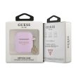 GUESS APPLE AirPods 1/2 GUA2LSC4EU (Silicone Charm 4G Collection) tok, lila