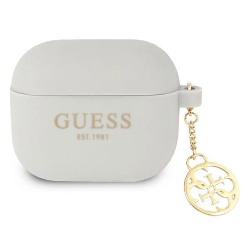 GUESS APPLE AirPods 3 GUA3LSC4EG (Silicone Charm 4G Collection) tok, szürke