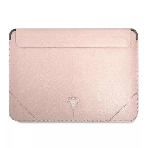 Guess Saffiano Triangle Logo 16" laptop táska, rózsaszín