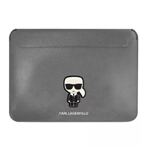 Karl Lagerfeld Saffiano Ikonik Karl táska 13"-14" laptop, ezüst
