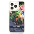GUESS GUHCP13XLFLSB iPhone 13 PRO MAX (Glitter Flower / tok, kék) tok, színes