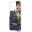 GUESS GUHCP13XLFLSB iPhone 13 PRO MAX (Glitter Flower / tok, kék) tok, színes