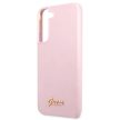 Guess GUHCS22MLSLMGLA Samsung Galaxy S22 Plus hátlap, tok Silicone Script Metal Logo, lila
