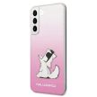 Karl Lagerfeld Choupette Eat Gradient Samsung Galaxy S22 Plus KLHCS22MCFNRCPI tok, rózsaszín