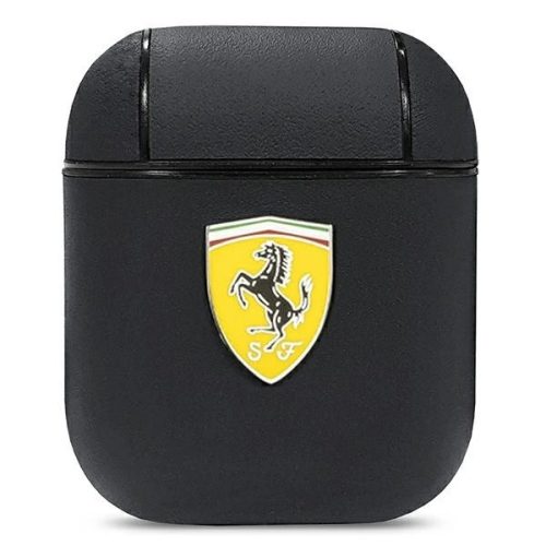 Ferrari FESA2LEBK AirPods 1/2 cover On Track Leather tok, fekete