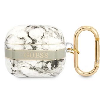   GUESS APPLE AirPods 3 GUA3HCHMAG (Marble Strap Collection) tok, szürke