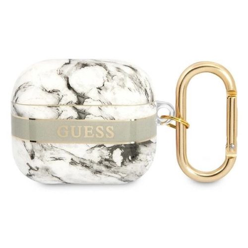 GUESS APPLE AirPods 3 GUA3HCHMAG (Marble Strap Collection) tok, szürke