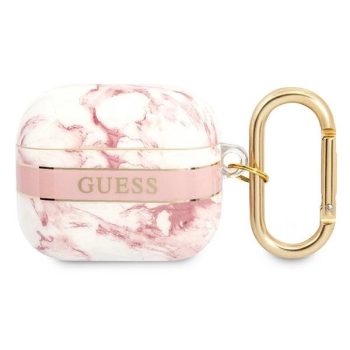   GUESS APPLE AirPods 3 GUA3HCHMAP (Marble Strap Collection) tok, rózsaszín
