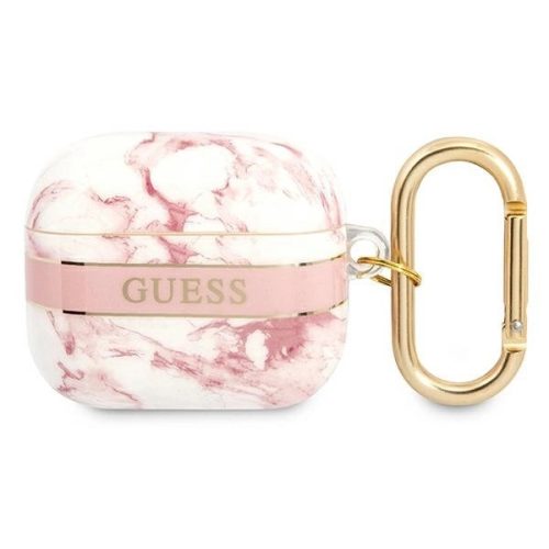 GUESS APPLE AirPods 3 GUA3HCHMAP (Marble Strap Collection) tok, rózsaszín