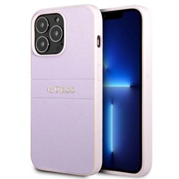   Guess GUHCP13XPSASBPU iPhone 13 Pro Max 6,7" hardcase Saffiano Stripe tok, lila