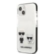 Karl Lagerfeld iPhone 13 6,1" KLHCP13MTPEKCW hard case Iconic Karl & Choupette tok, fekete
