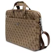 Guess Saffiano 4G Triangle Logo laptop táska, barna