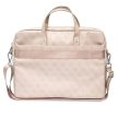 Guess Saffiano 4G Triangle Logo laptop táska, rózsaszín