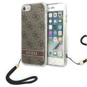   Guess case iPhone SE 2022 / SE 2020 / 7 / 8 GUOHCI8H4STW Print 4G Cord tok, barna