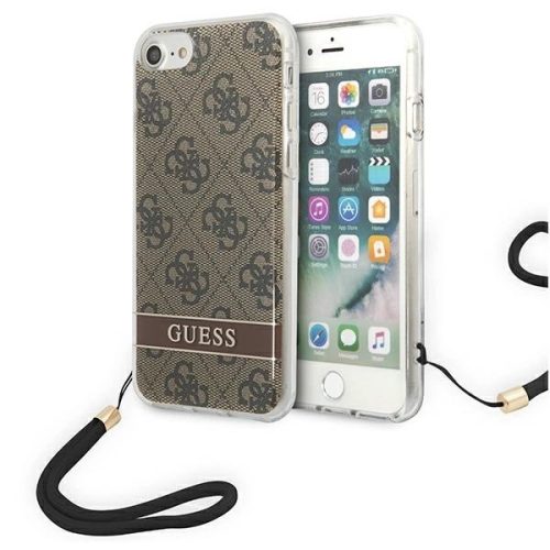 Guess case iPhone SE 2022 / SE 2020 / 7 / 8 GUOHCI8H4STW Print 4G Cord tok, barna