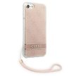 Guess case iPhone SE 2022 / SE 2020 / 7 / 8 GUOHCI8H4STP Print 4G Cord tok, rózsaszín