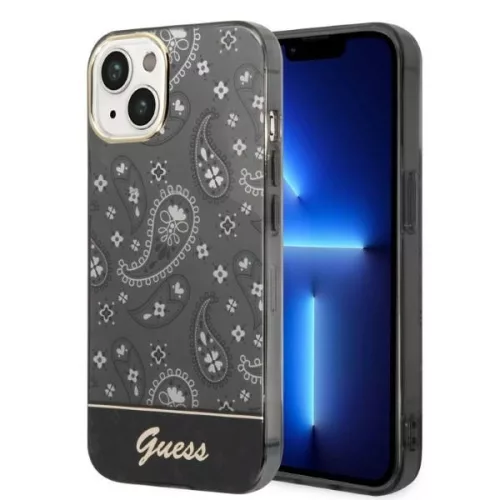 Guess GUHCP14SHGBNHK iPhone 14 6.1" Bandana Paisley tok, fekete