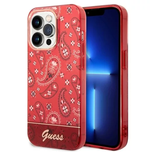 Guess iPhone 14 Pro Max 6,7" GUHCP14XHGBNHR Bandana Paisley tok, piros