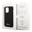 Guess GUHCP14XSLSMK iPhone 14 Pro Max 6,7" Silicone Vintage Gold Logo tok, fekete