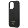 Guess GUHCP14XSLTGK iPhone 14 Pro Max 6,7" Silicone Triangle tok, fekete